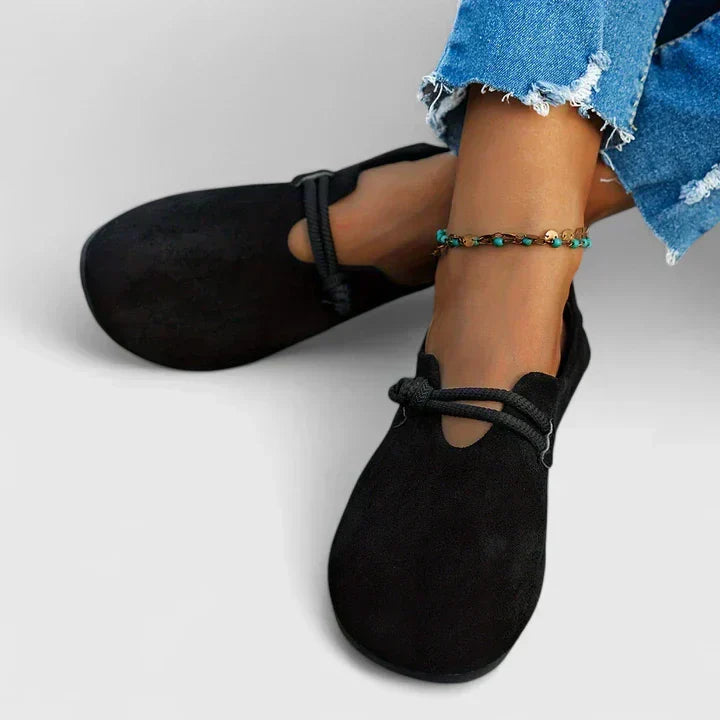 Olivia | Soft Wide-Toe Loafers with Elegant Rope Detail