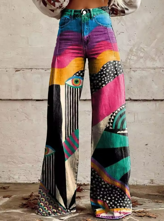Talia | Boho Chic Flared Trousers