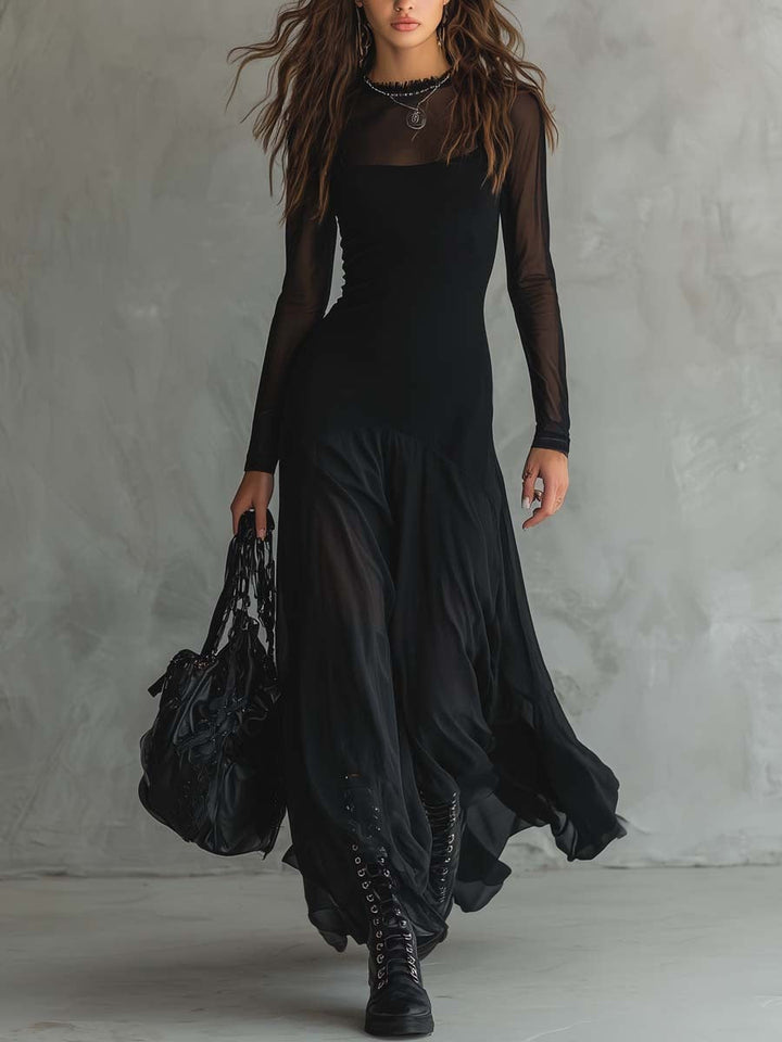 Anna - Flowing Tulle Maxi Dress