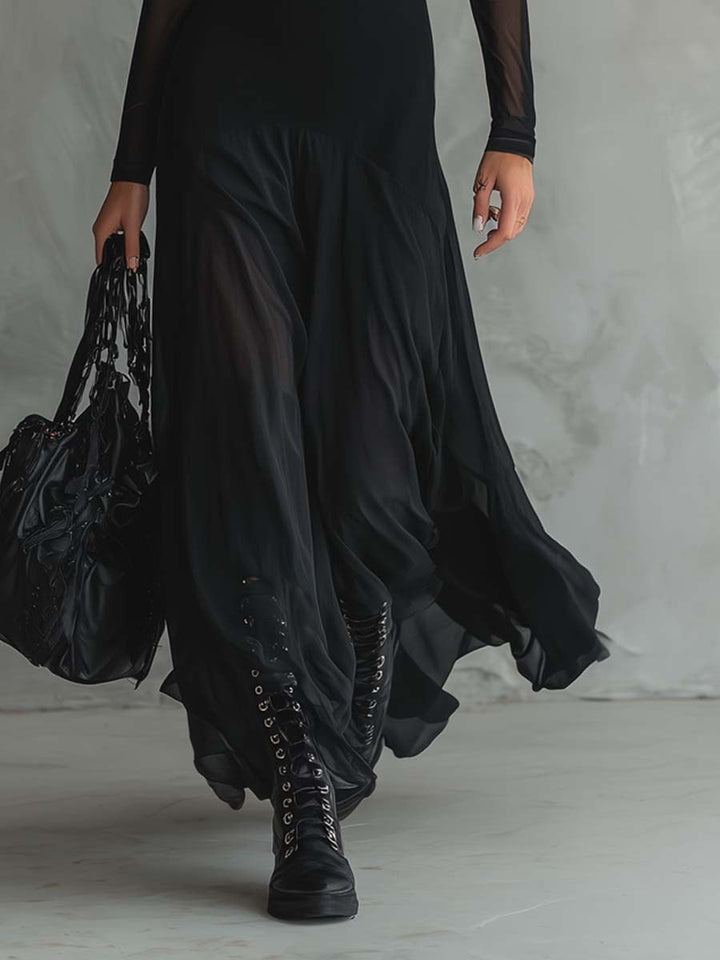 Anna - Flowing Tulle Maxi Dress