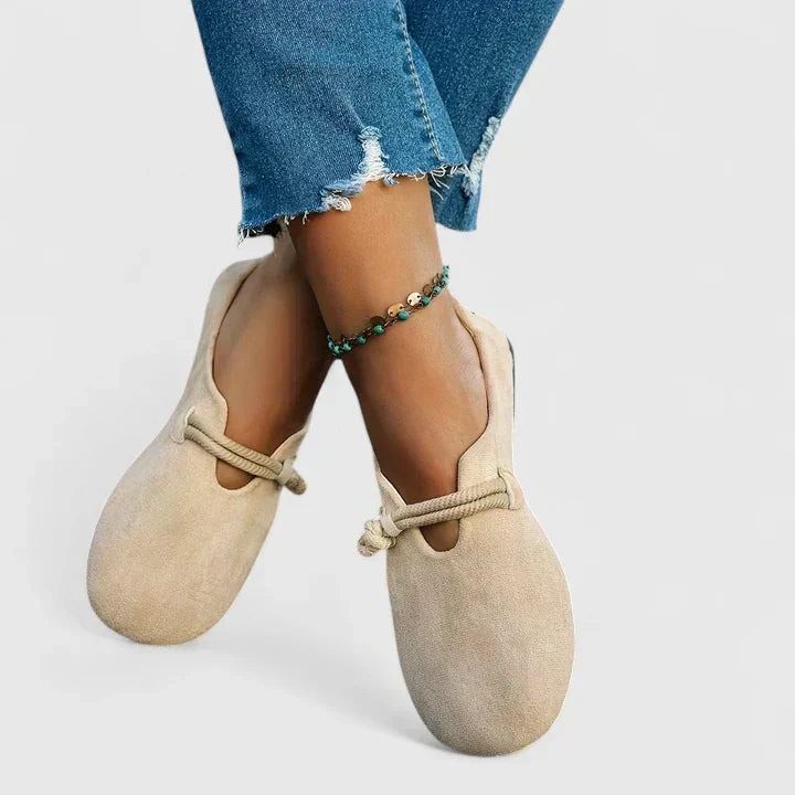 Olivia | Soft Wide-Toe Loafers with Elegant Rope Detail