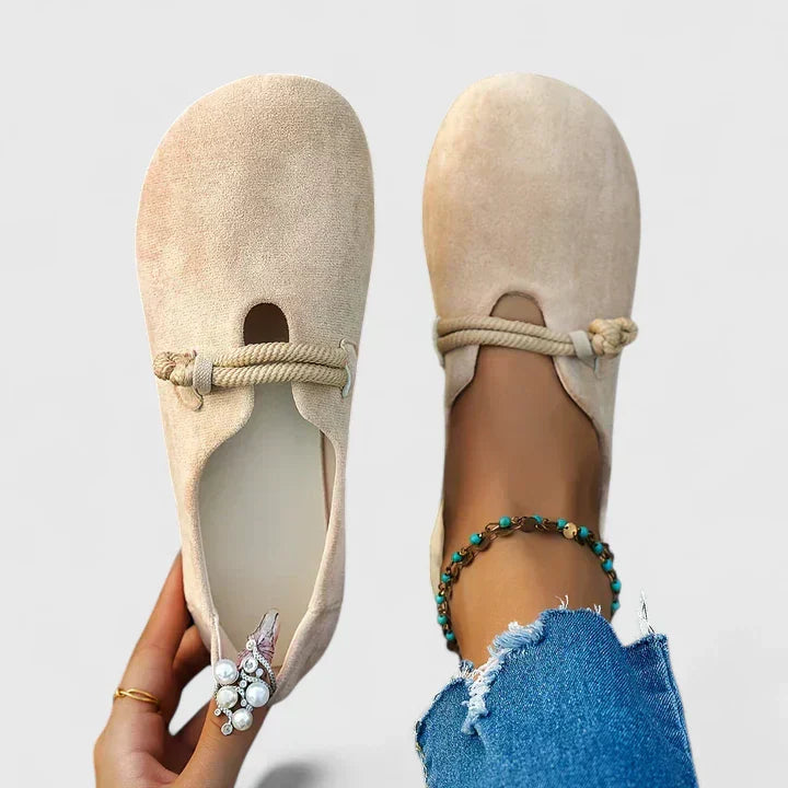 Olivia | Soft Wide-Toe Loafers with Elegant Rope Detail
