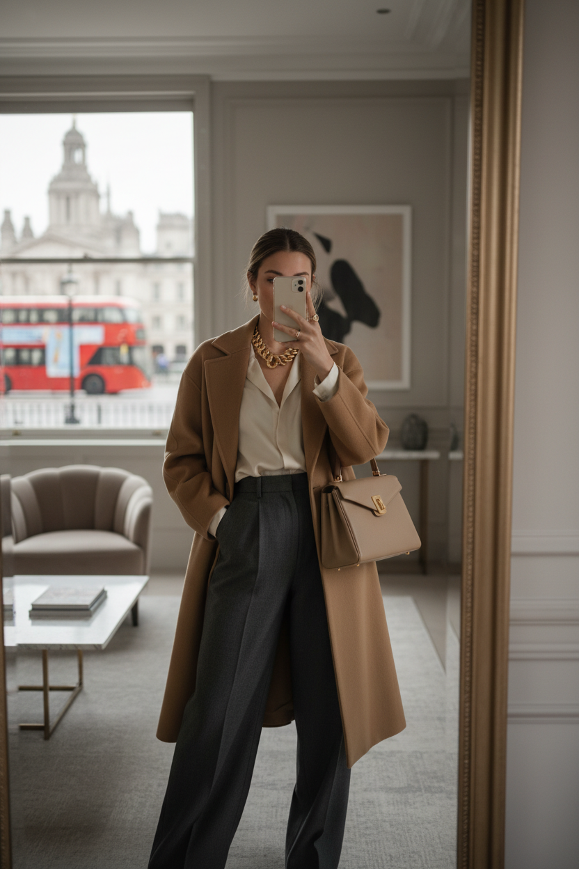 Fashion mirror selfie