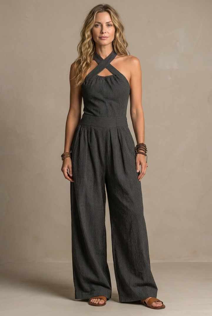Ariana | Elegant Cross-Neckline Jumpsuit