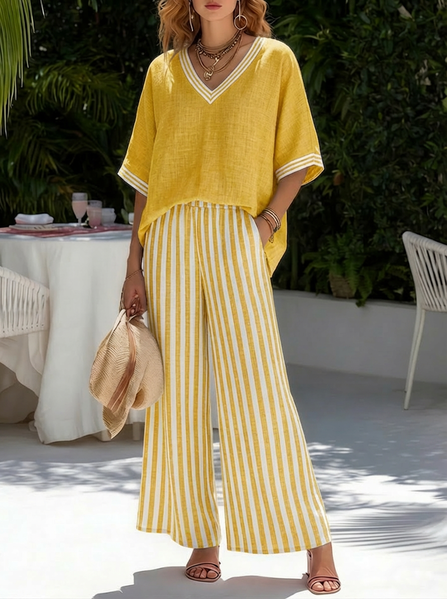 Amelia | Relaxed Summer Set with Flowing Trousers