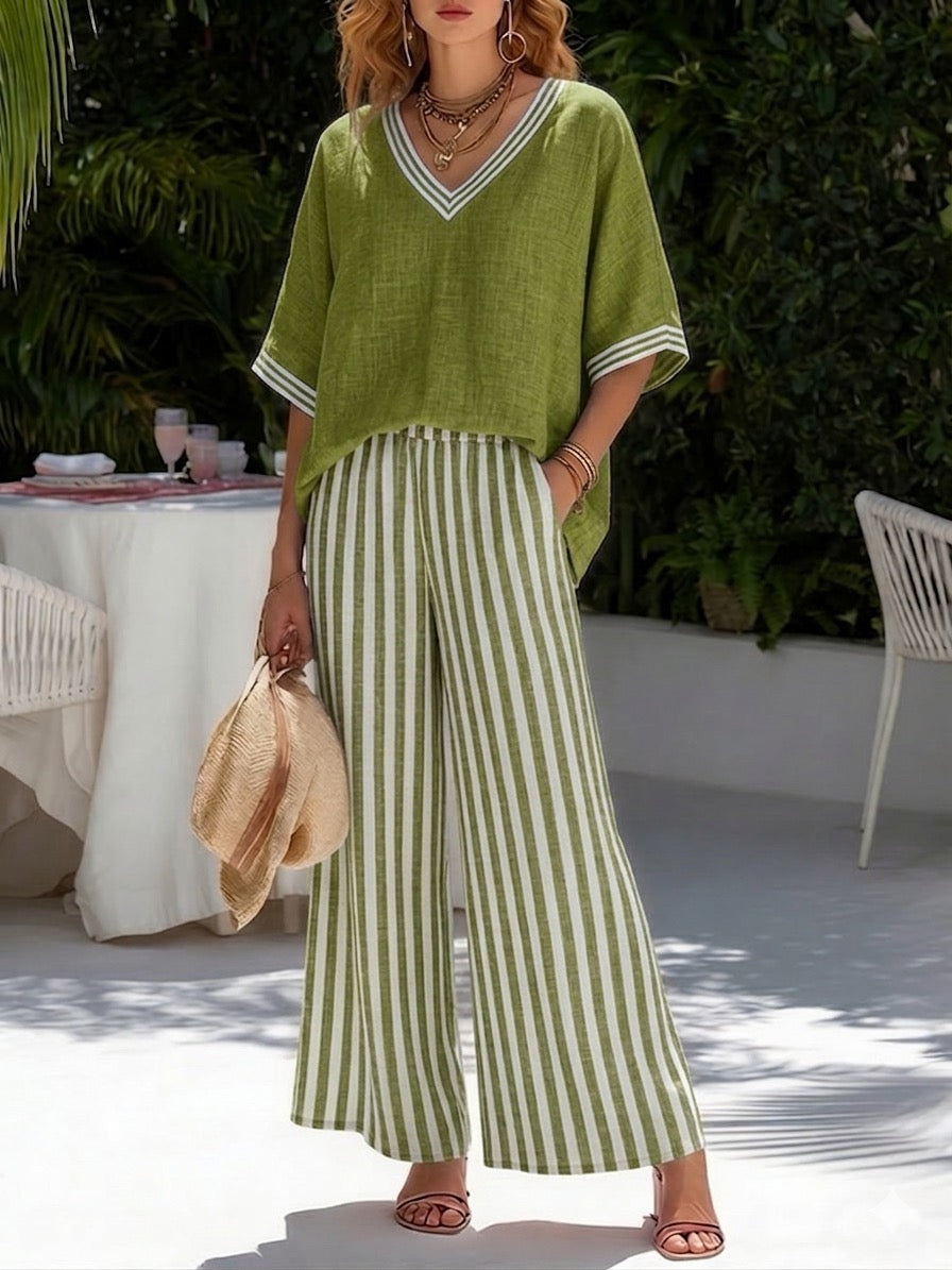 Amelia | Relaxed Summer Set with Flowing Trousers