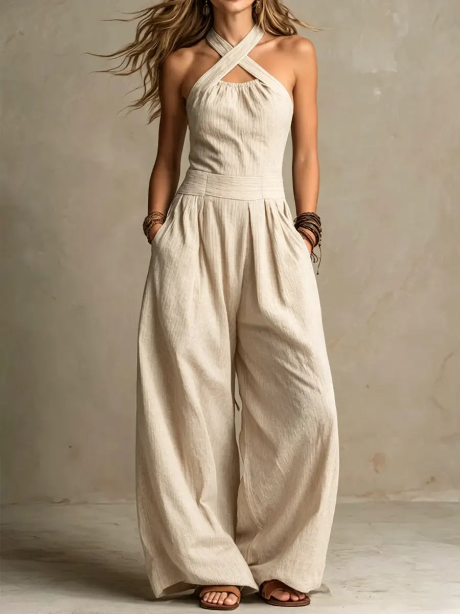 Ariana | Elegant Cross-Neckline Jumpsuit